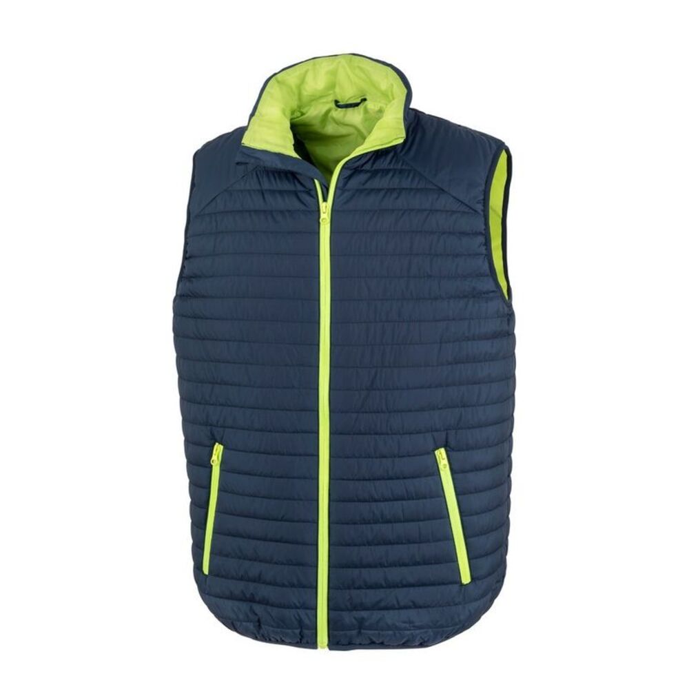 Result Unisex Adult Gilet / Navy/Lime Green